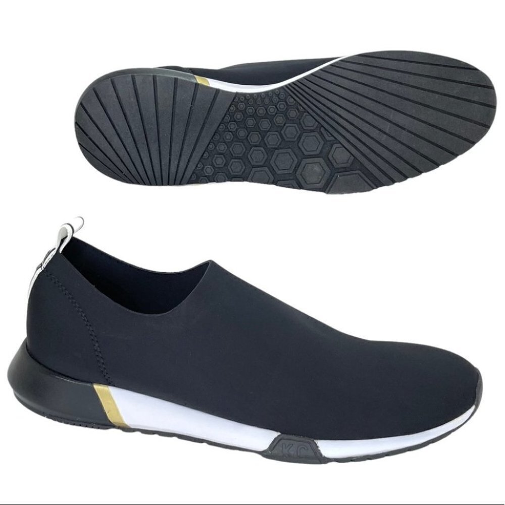 Kenneth Cole Santell Black Neoprene Slip On Sneakers Size 9.5M - Picture 10 of 12